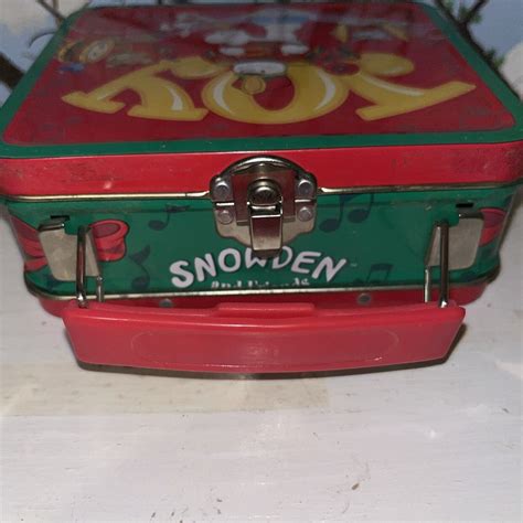 snowden and friends mini metal lunch box|Snowden and Friends Small Tin Lunch Box Vintage 1999 Toy .